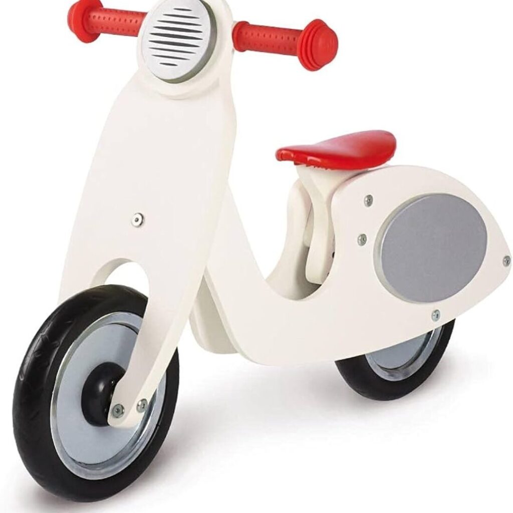 wooden vespa balance bike