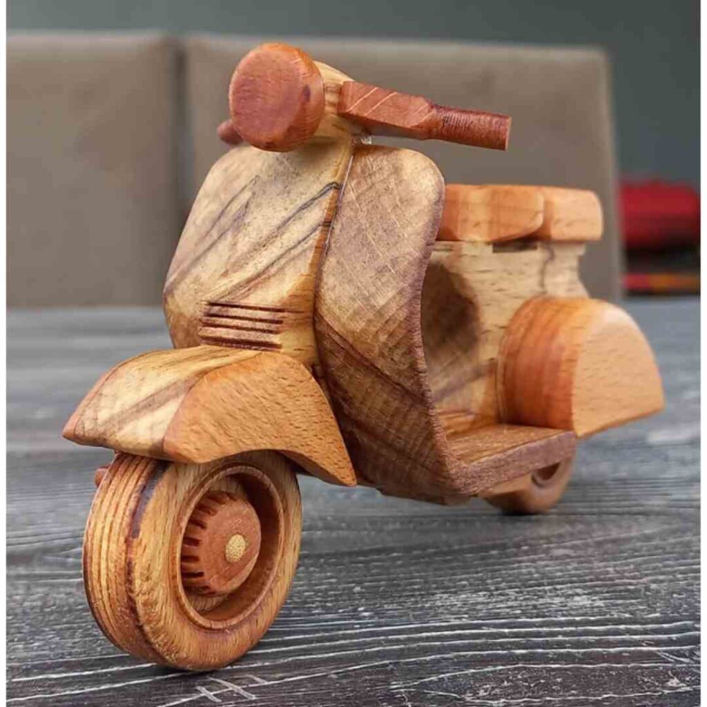 wooden vespa balance bike