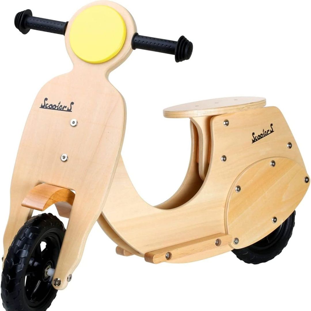 wooden vespa balance bike