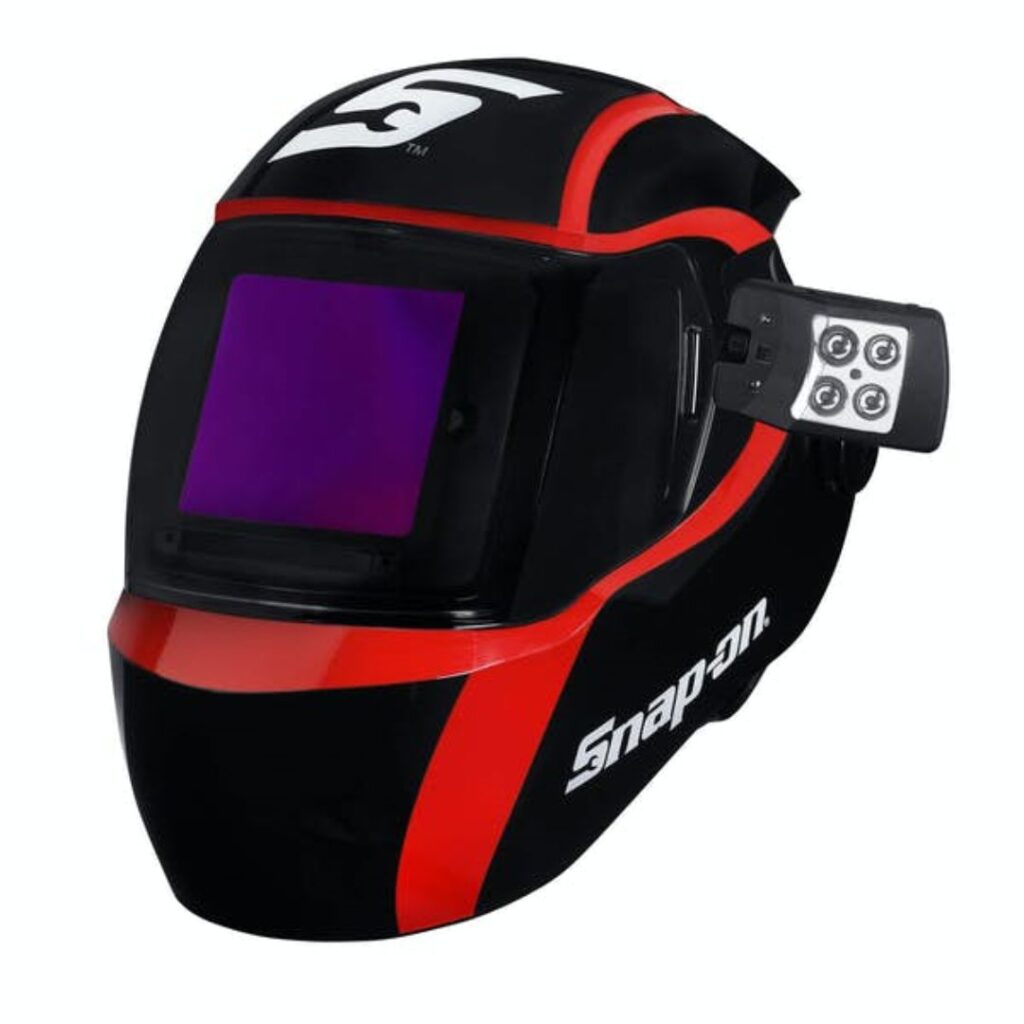 snap on welding helmet